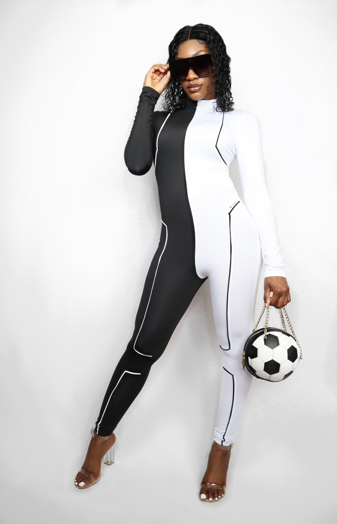 BOSSEGO B/W SPLIT CATSUIT