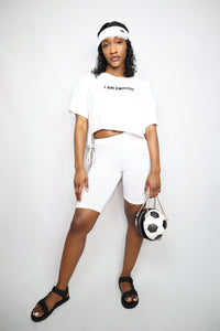 COTTON BIKER SHORTS