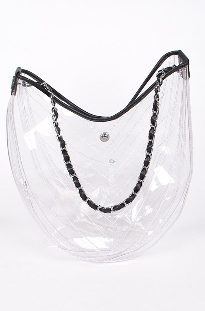 CLEAR CHAIN SHOULDER BAG