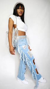 TIE OPEN-BACK CROP TEE