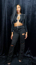 Load image into Gallery viewer, NOT SO EXPOSED LACE-UP CROP TOP