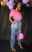 Load image into Gallery viewer, ACID WASH PAPERBAG JEANS
